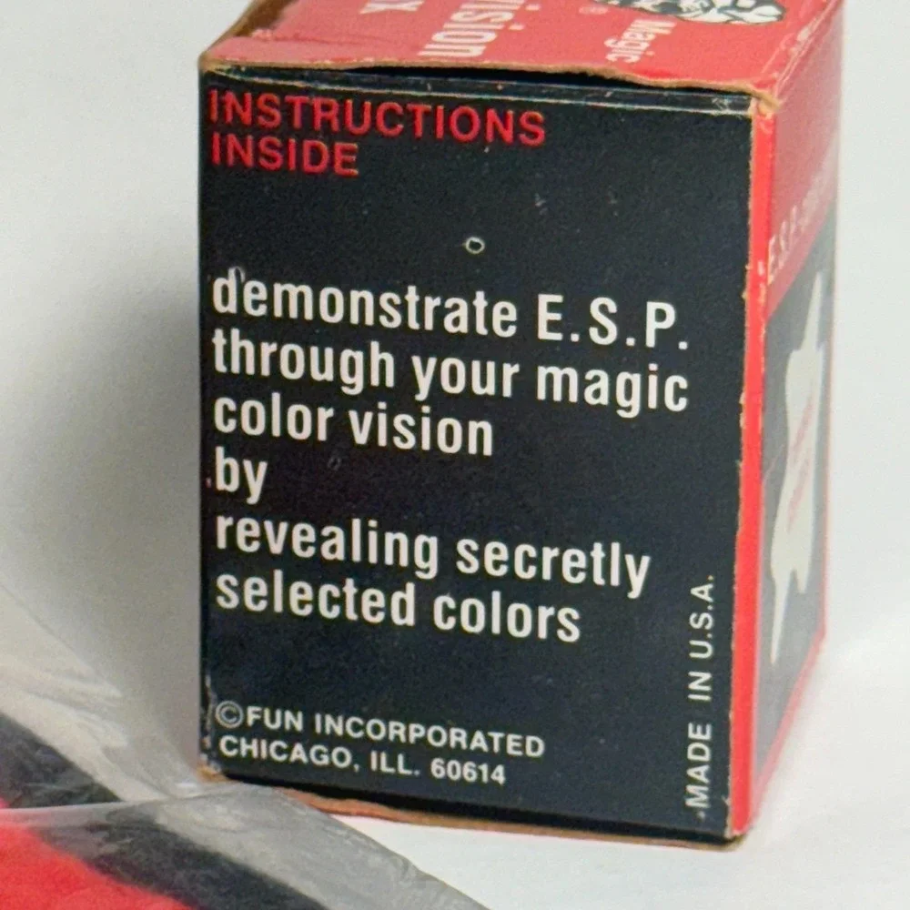 Vintage Magic Trick Lot Magic Tel-A-Vision E.S.P. Color Vision & E-Z‎ Egg Bag